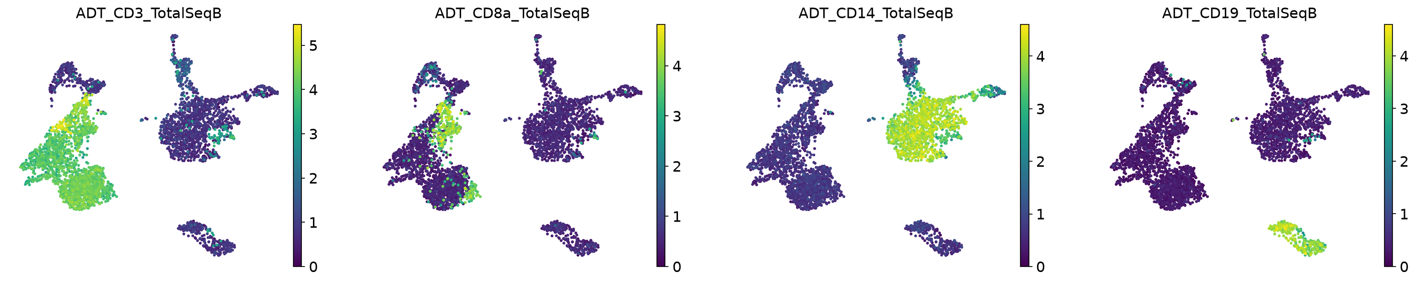 Protein signal on RNA clusters